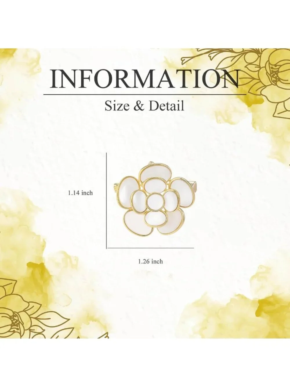 Rhinestone Flower Brooch Pin for Women - Floral Jewelry Gift for Mom & Wife